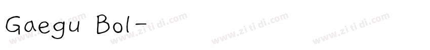 Gaegu Bol字体转换